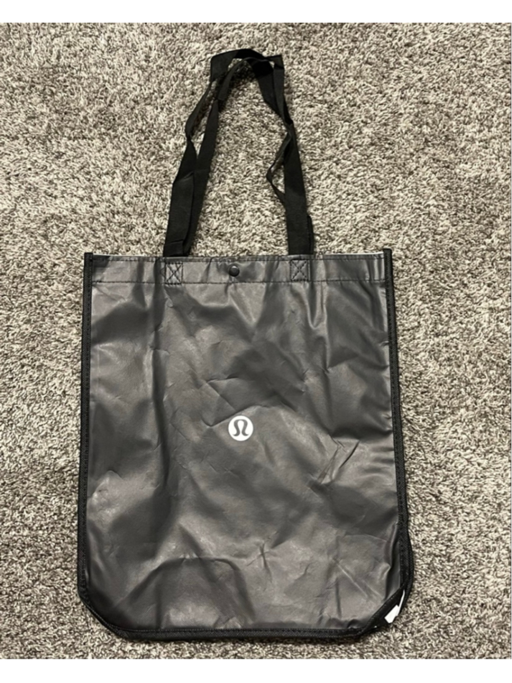 Lululemon Black & White Large Reusable Tote Bag